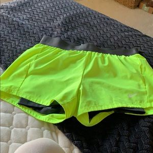Neon Nike Running Shorts